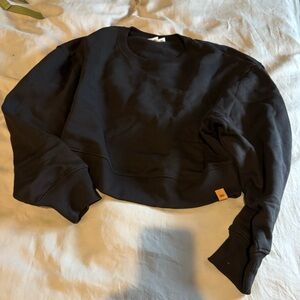 cropped treefleece crewneck